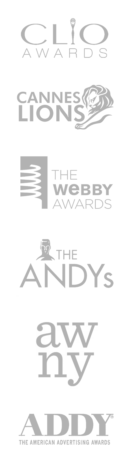 Award show logos MASTER vertical 2026 30 percent black overlay